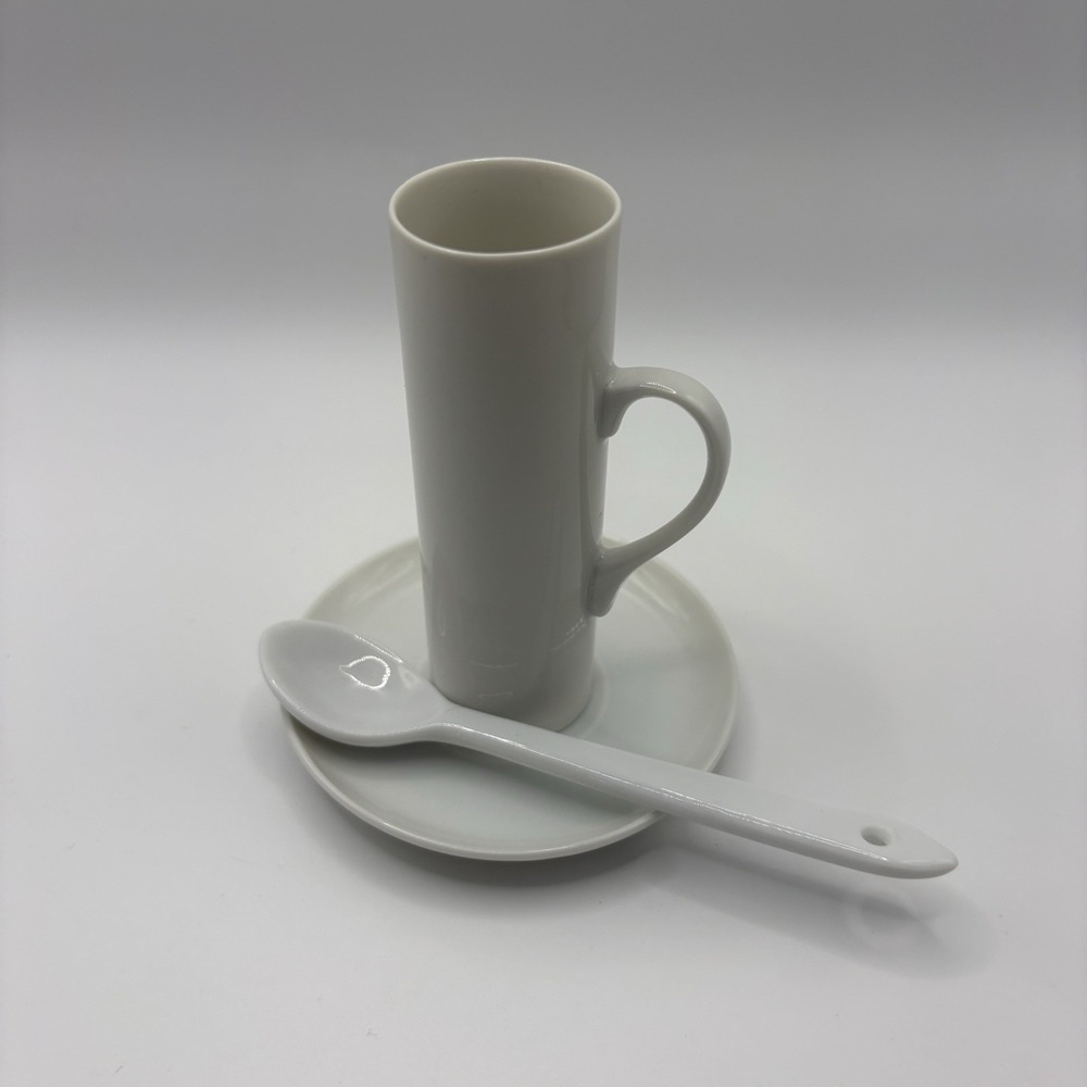 MCM Lagardo Tackett Schmid 60 Porcelain Espresso Demitasse Cups Saucers Spoons - Picture 13 of 13